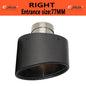 Universal Car Matte Carbon Fiber Muffler Tip Exhaust Pipe Nozzle Decoration Stainless Silver Oval 150mm Tilting Left Right-EXPROTAS