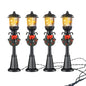 4Pcs Mini Christmas Lamp Decorative Lights for DIY Dollhouse Pathway