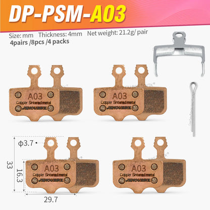 SRAM E1-E9 XX XO DB1 DB3 DB5 NUTT Sintered Metal Brake Pads JSHOUBIKE