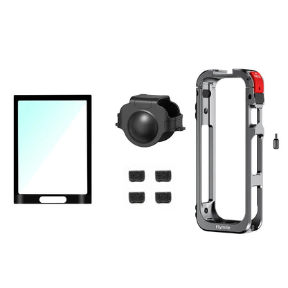 Flymile X5 Metal Cage Case for Insta360 X5 Aluminum Frame Lens Cover
