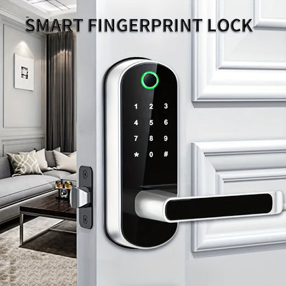 Smart Fingerprint Door Lock App Remote Control Keyless WIFI Digital Touchscreen Lock NFC IP67 Waterproof with 2 IC Cards-EXPROTAS