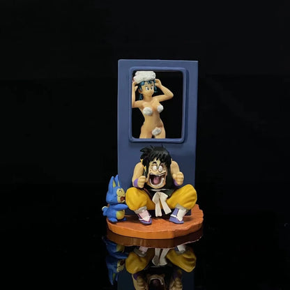 9cm Dragon Ball Z Puar Figure Yamcha Bulma PVC Action Statue Collectible Model Gift