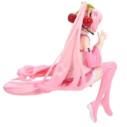 Hatsune Miku Pink Dress Figure Cherry Blossom PVC Anime Statue Collectible Gift