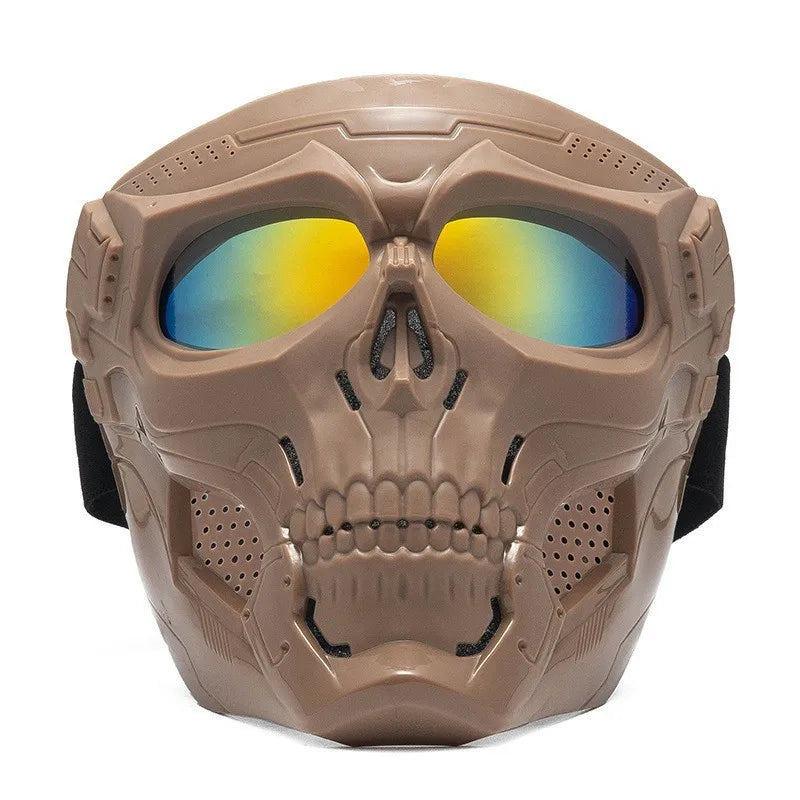 Motorcycle Skull Mask Goggles Windproof Outdoor Riding Glasses Tactical