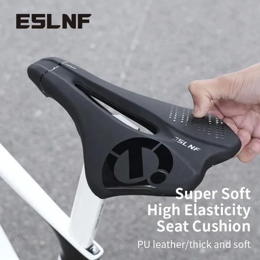 Hollow Breathable Bike Saddle ESLNF PU MTB Road Bicycle Seat Cushion