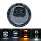 7" LED Headlight w/ DRL Angel Eyes for Harley Honda Yamaha Jeep H4