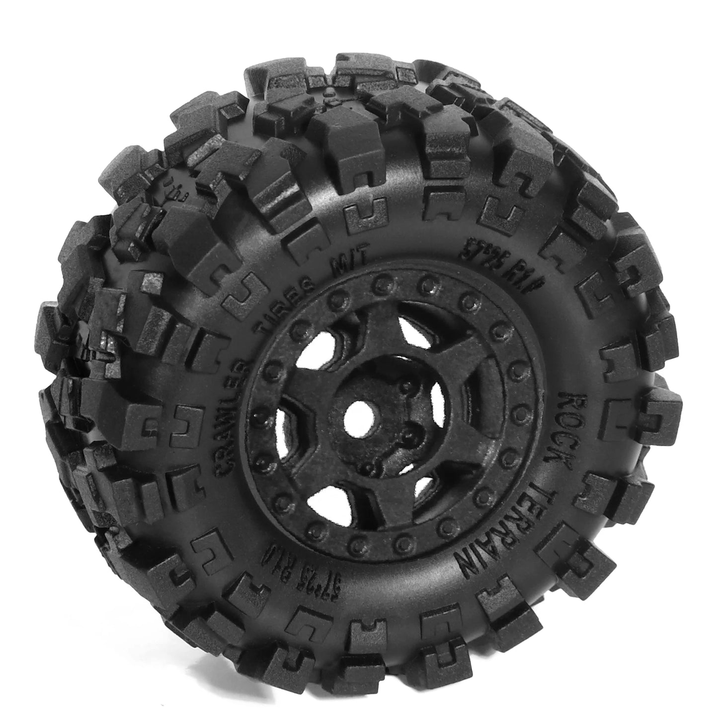 RED SPIDER 1.0 Beadlock Wheels & Mud Tires Set for 1/18 1/24 RC Crawler SCX24