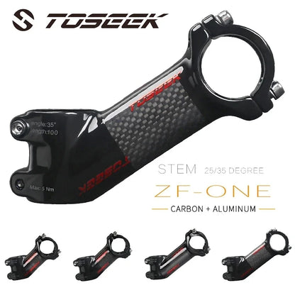 TOSEEK Carbon MTB Handlebar Stem 31.8mm 10/17/25/35 Degree Bike Stem