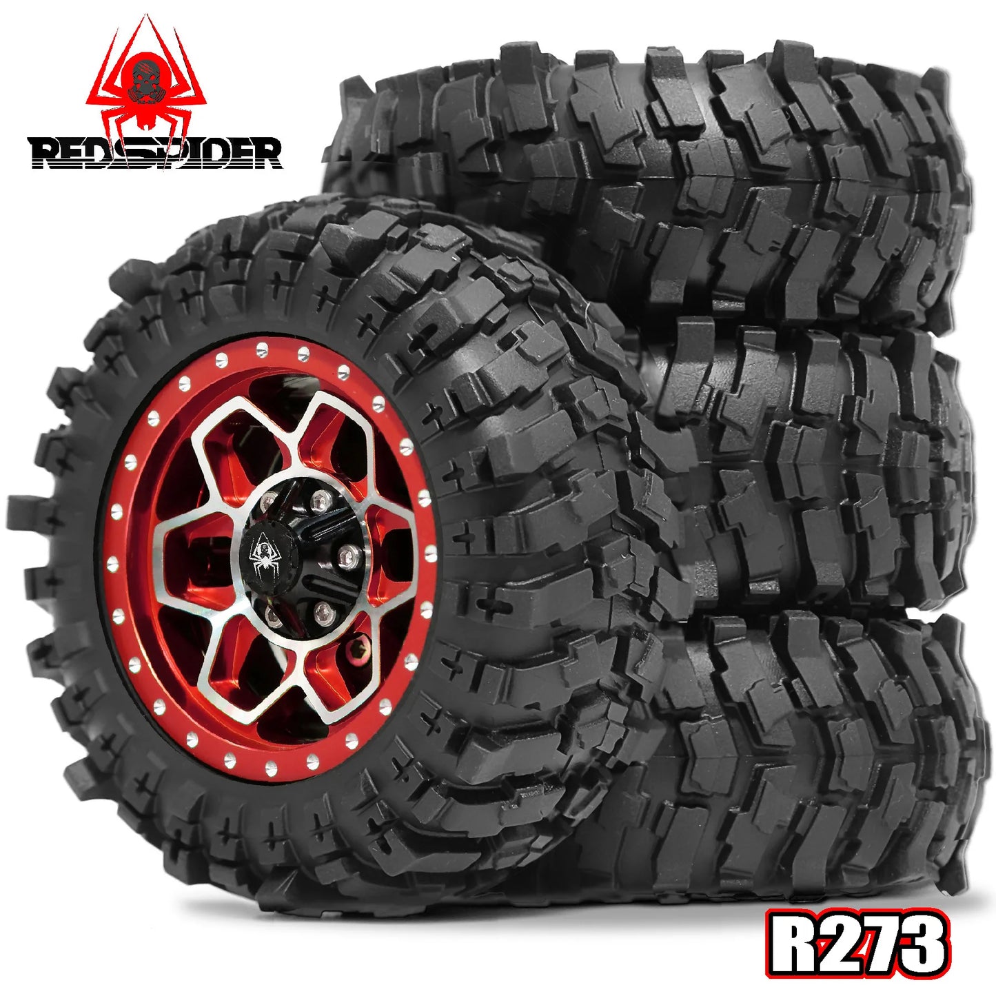 1.9 Beadlock Wheels & 88mm Tires for 1/12 RC Crawler MJX H12Y MN128 LC79
