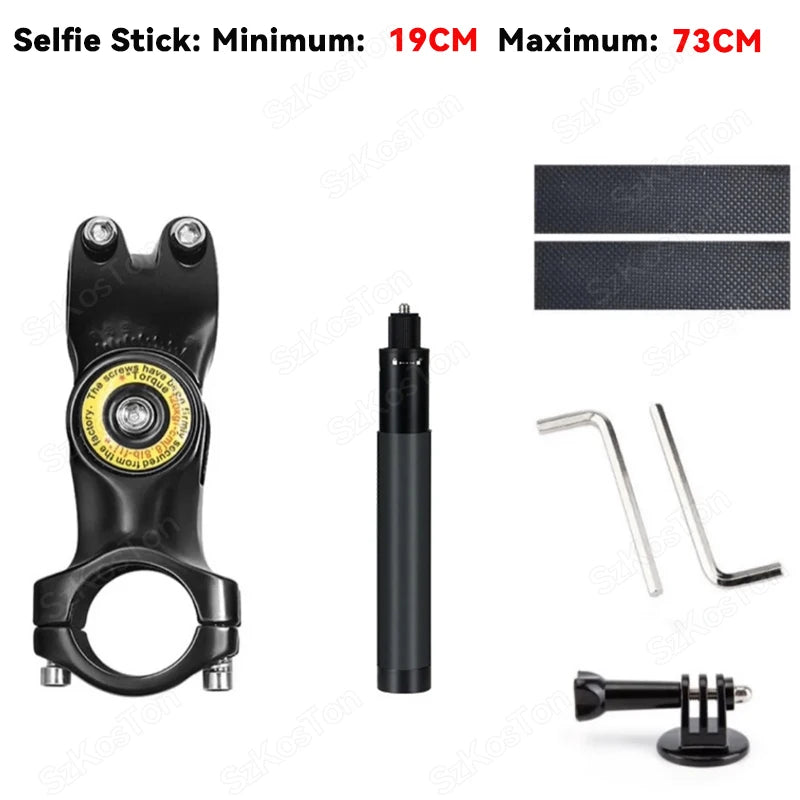 Selfie Stick Handlebar Mount for Insta360 X5 X3 X4 GoPro Hero 13–8 DJI Action