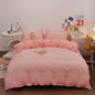 Cotton Duvet Cover 100% Cotton Bedding Set with Plaid Stripe 1 Duvet 2