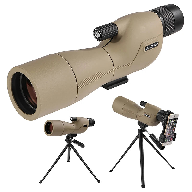 25-75x60 HD Spotting Scope BAK4 FMC Lens Target Shooting Bird Watching Pouch
