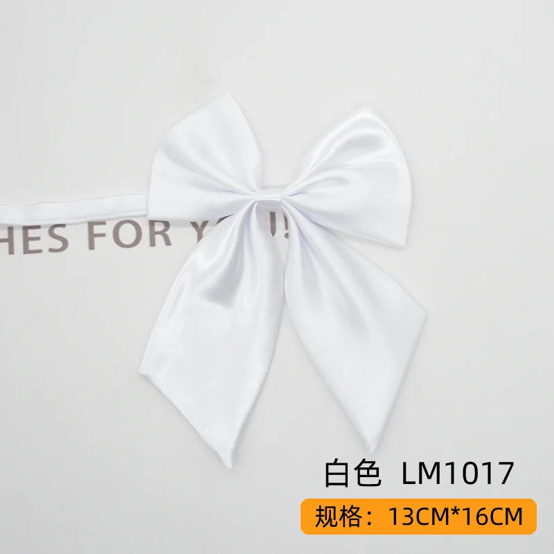 Women Butterfly Bow Ties Solid Silk Necktie Formal Accessory for Events