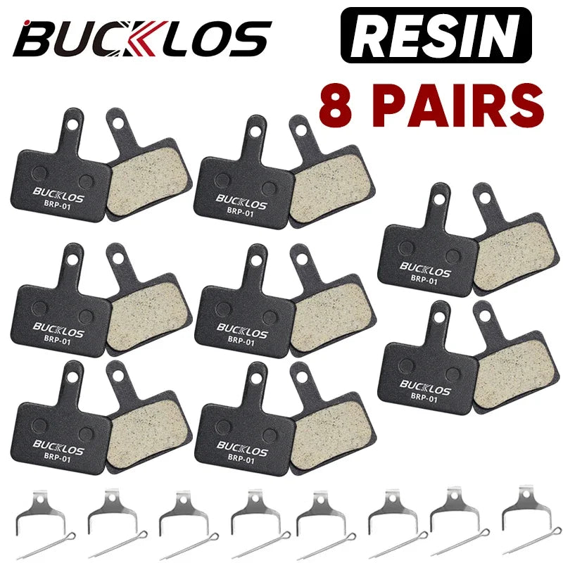 BUCKLOS Resin Disc Brake Pads for Shimano B01S B03S B05S MTB Hydraulic Bike