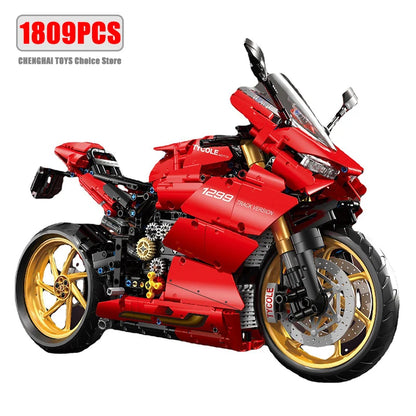 High Tech 1:5 Motorcycle City Sports Rapid Racing Motorbike Locomotive Moc Modular Brick Model Building Block Boy Gift Toy T4021-EXPROTAS