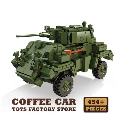 WW2 Anti-Tank Gun Building Blocks Military Weapon MOC Armored Car Model Toy Gift