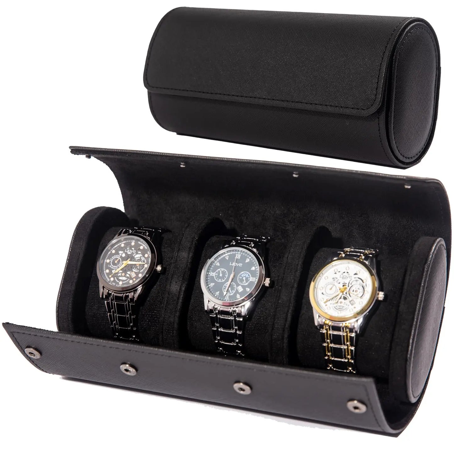 Leather Watch Case for Travel - Classic Rectangle Design, 1 Slot