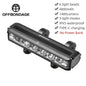 Offbondage Bicycle Light Front 900Lumen USB Rechargeable Waterproof Flashlight