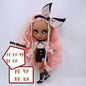 ICY DBS Blythe Doll Black Skin Joint Body Colourful Hair 1/6 BJD Dress Up