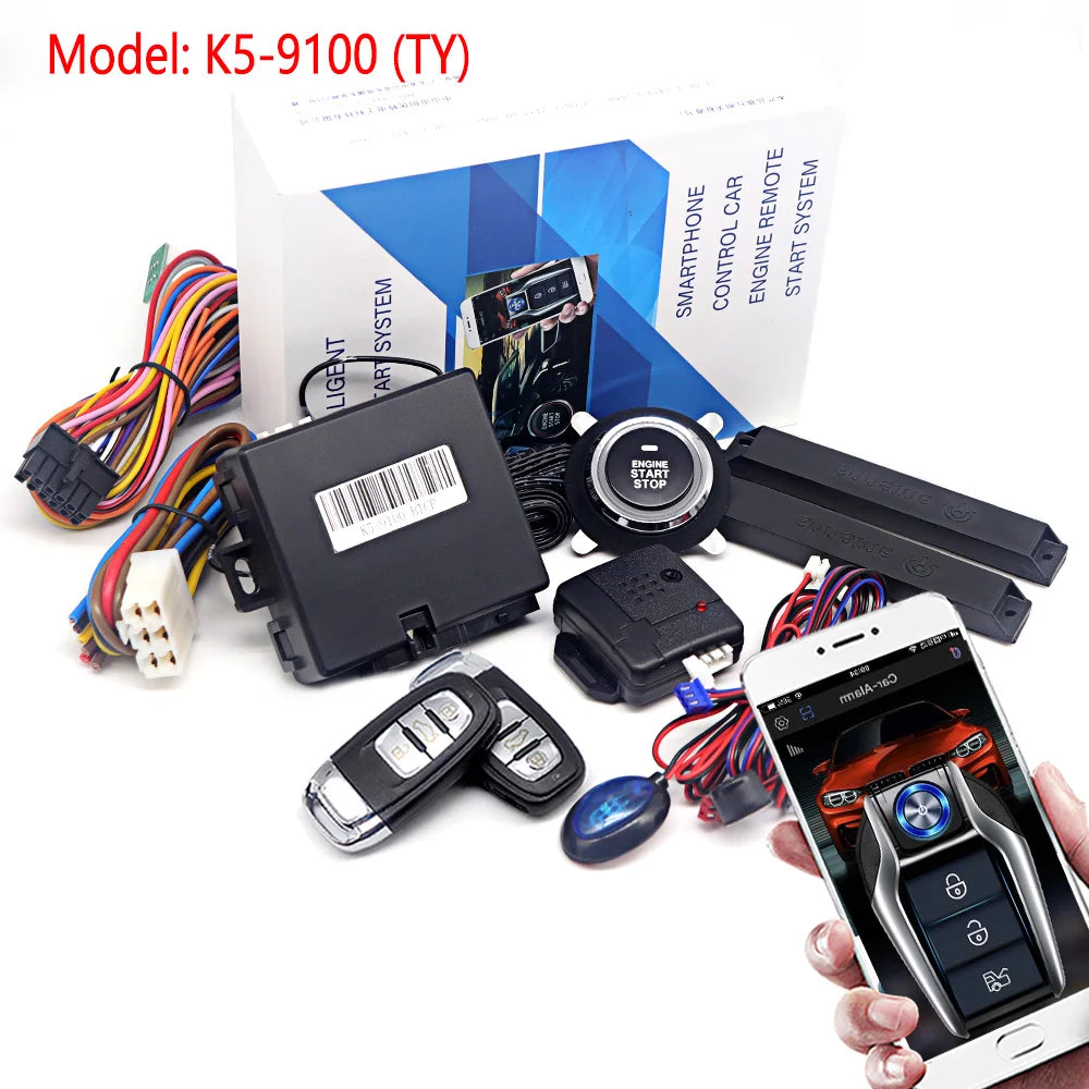 Universal Car Alarm Auto Start Stop System Remote Control Engine Ignition Autostart Kit Keyless Push Start System Car Accessorie-EXPROTAS