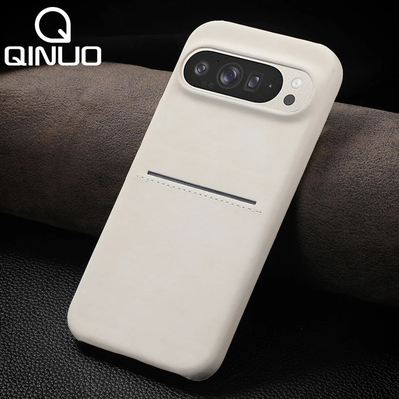 Sheepskin Style Leather Card Case for Google Pixel 8-10 Pro XL Matte Cover