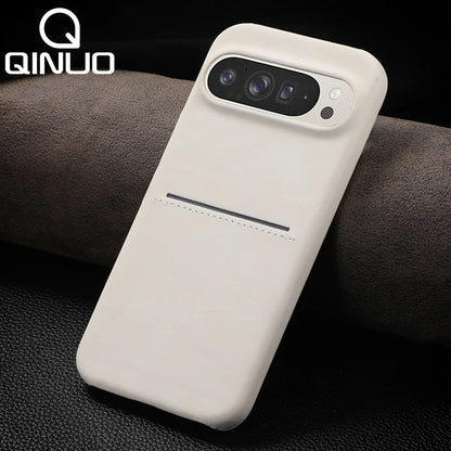 Sheepskin Style Leather Card Case for Google Pixel 8-10 Pro XL Matte Cover