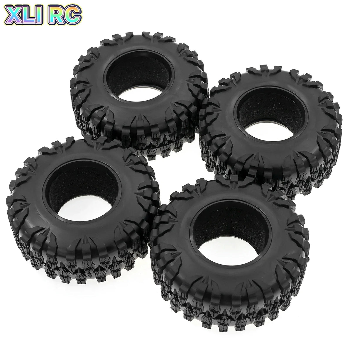 4Pcs Rubber Tire 2.2" for 1/10 RC Crawler Axial SCX10 TRX4 Wheels