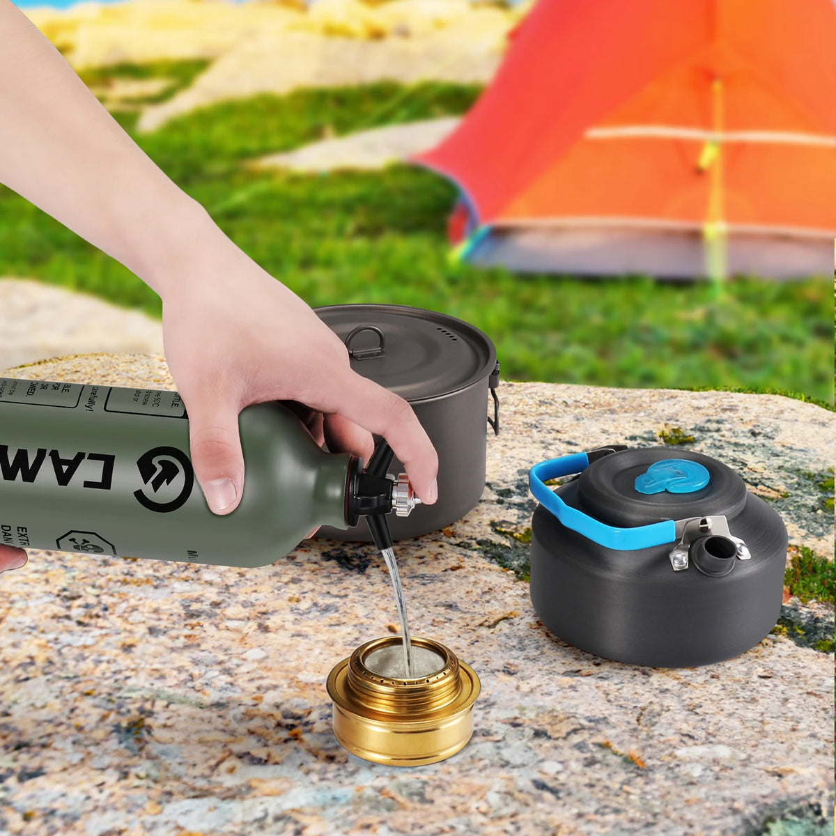 Safety Valve Liquid Fuel Bottle 1L Outdoor Camping Water Bucket Campeak