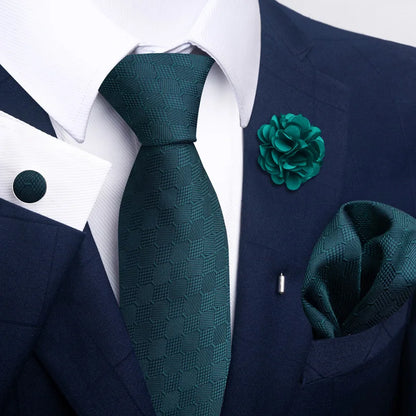 Men's Pocket Square Cufflink Tie Set Wedding Accessories by EXPROTAS