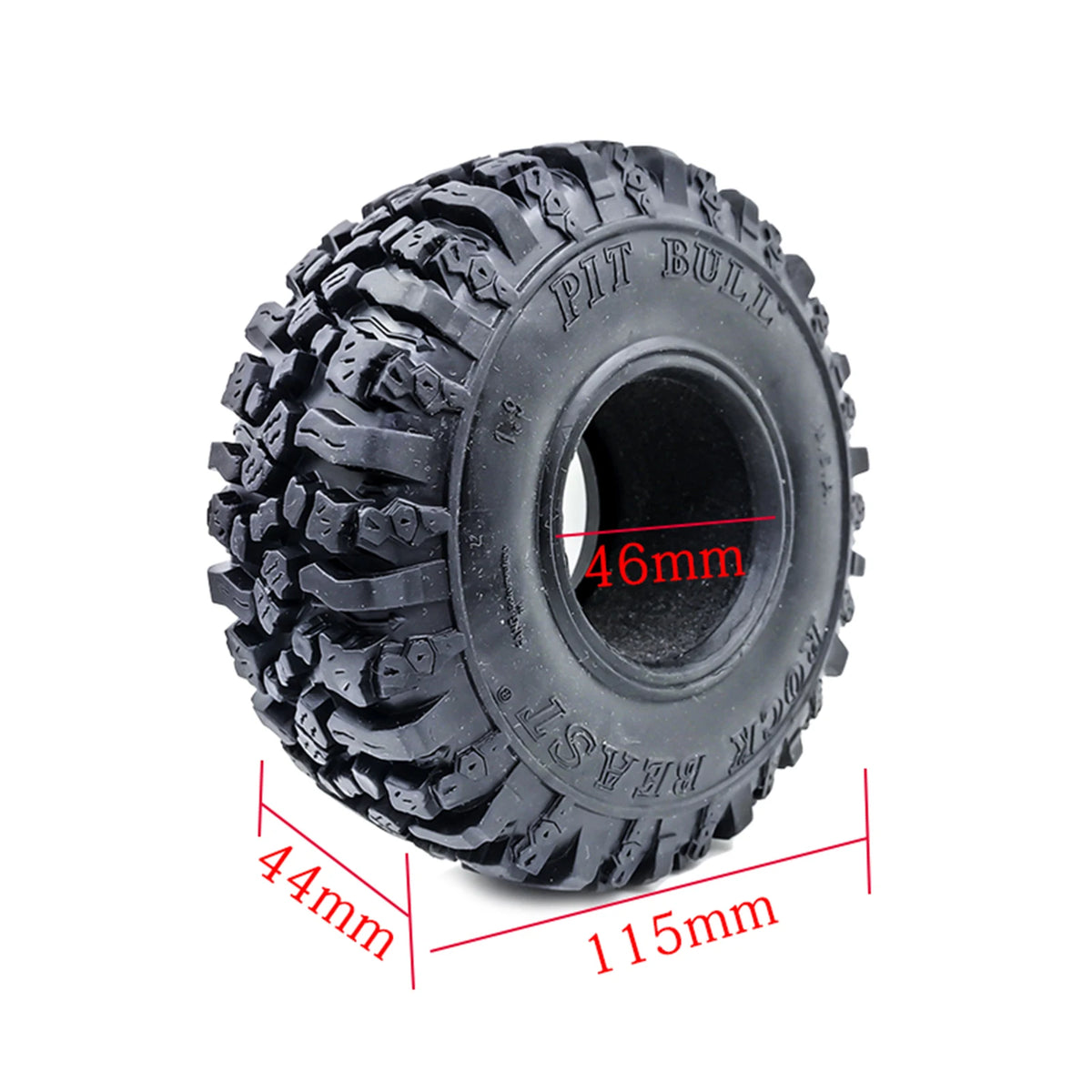4PCS Rubber Tyre Wheel 1.9" RC Crawler Tyres for 1/10 Axial TRX-4