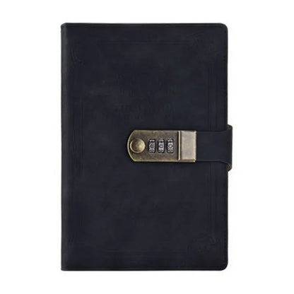 A5 Retro Password Book with Lock 200 Pages Diary Notepad Journal Ledger