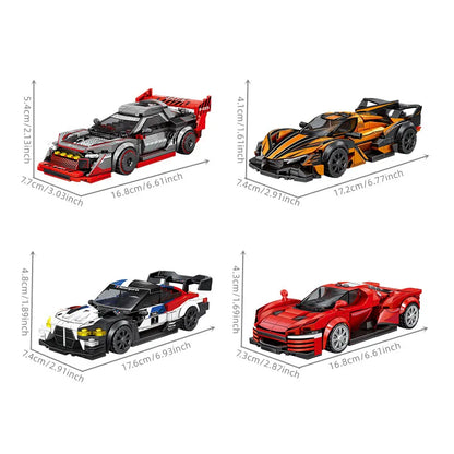 SEMBO Sports Car MOC Racing Vehicle Building Blocks Technical Auto Model Toy Gift