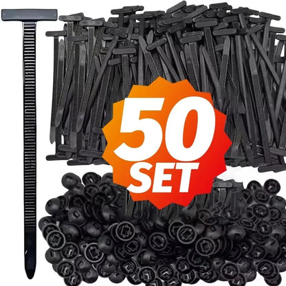Nylon Cable Ties Heavy Duty Self-locking Buckle for Car Repair 10/20/50/100pcs