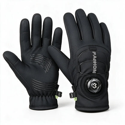 Anti-slip Motorcycle Gloves Waterproof Adjustable Fleece Lined Winter Gear