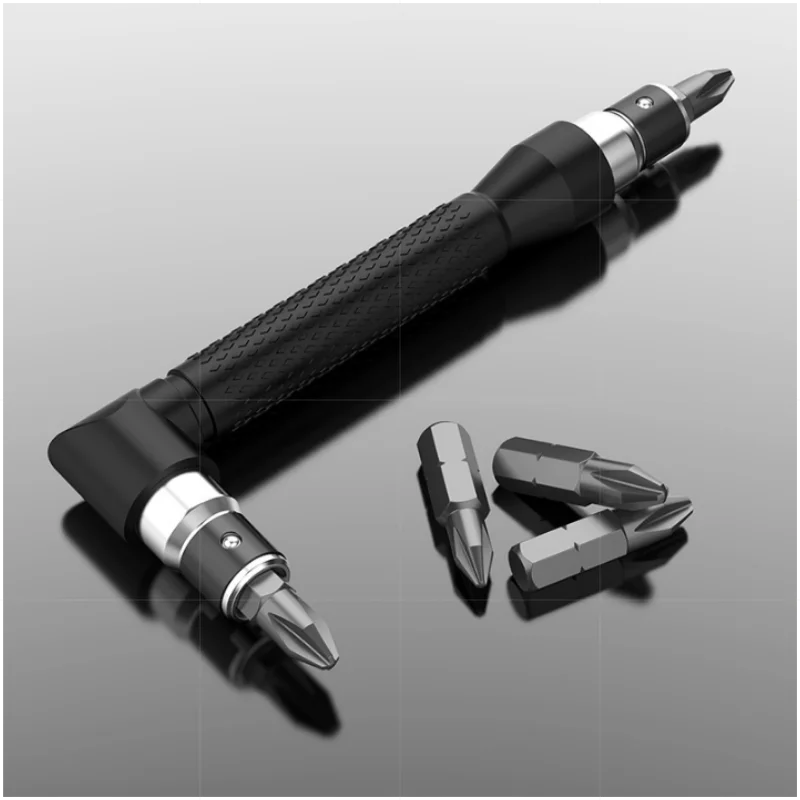 Hexagon Screwdriver Bit 1/4" Double-End Handle Black 6.35mm Wrench Tool