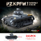 WW2 German Panzer I Tank Building Blocks Military Armoured Brick Toy Set