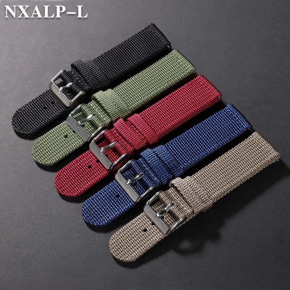 Nylon Watch Strap 18mm 20mm 22mm 24mm Quick Release Woven Sport Band