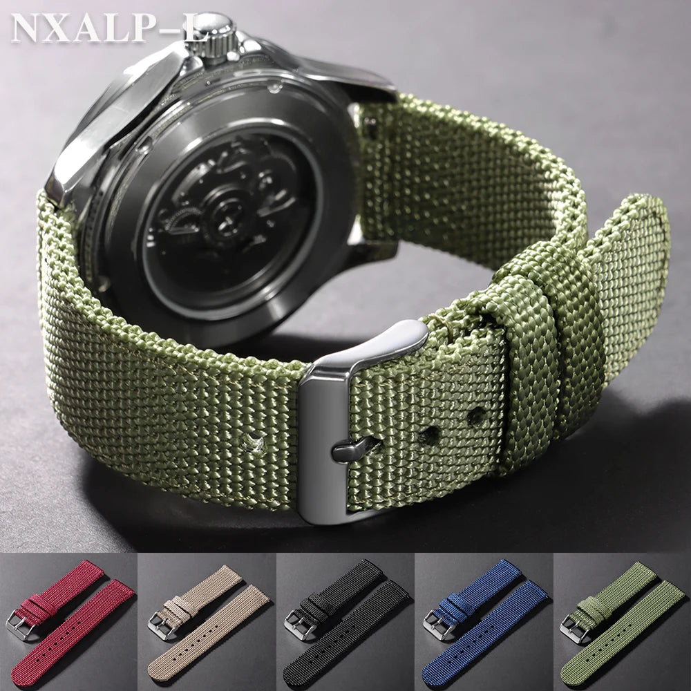 Nylon Watch Strap 18mm 20mm 22mm 24mm Quick Release Woven Sport Band
