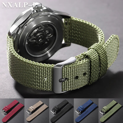 Nylon Watch Strap 18mm 20mm 22mm 24mm Quick Release Woven Sport Band