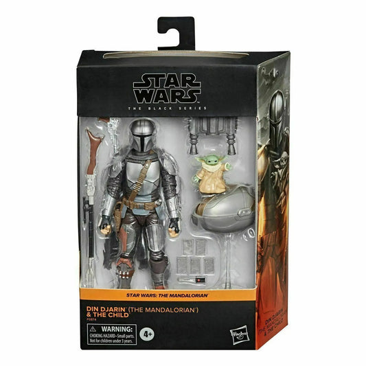 Star Wars Black Series - Din Djarin & Baby Yoda Action Figures, Moveable Joints-EXPROTAS