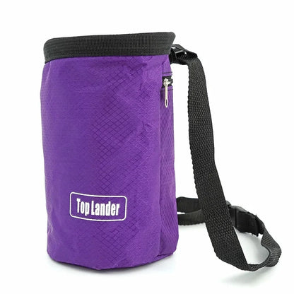 Rock Climbing Chalk Bag Magnesia Pouch with Waterproof Pocket
