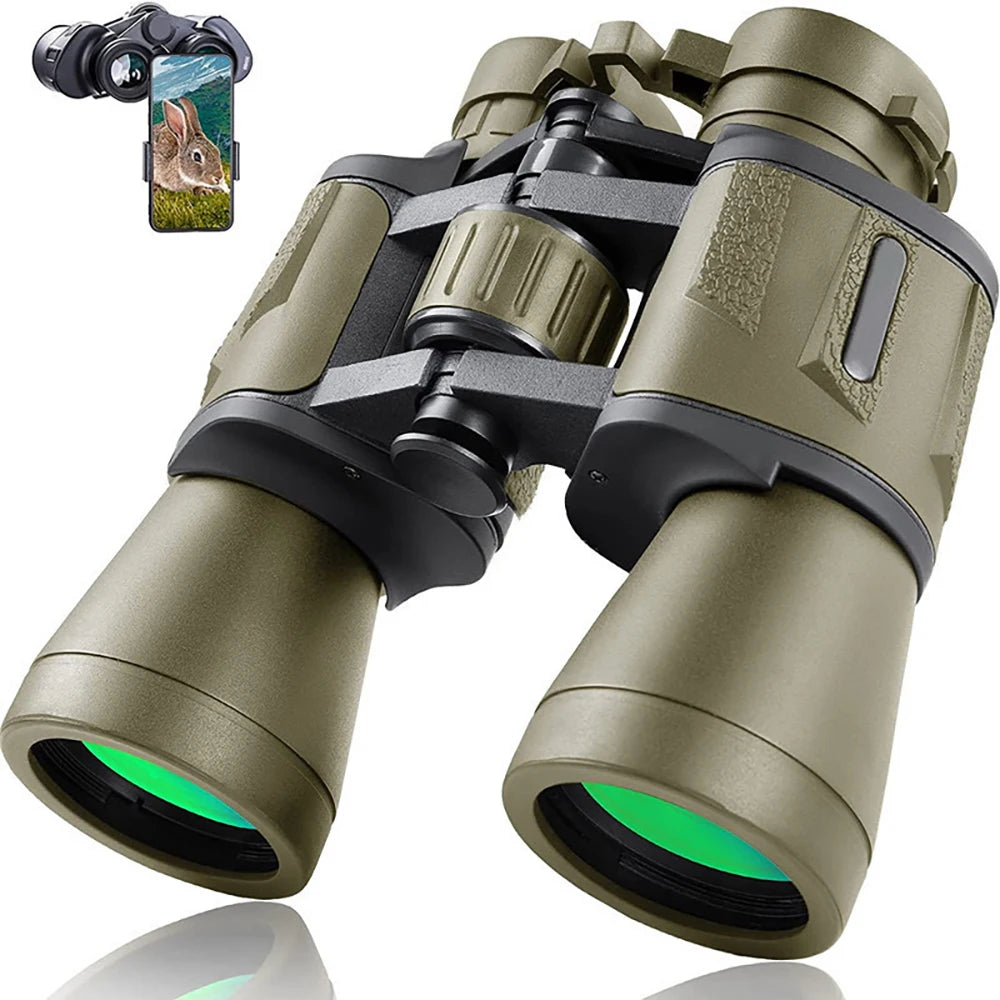 20x50 BAK4 FMC Binoculars Smartphone Adapter Hiking Hunting Outdoor Optics