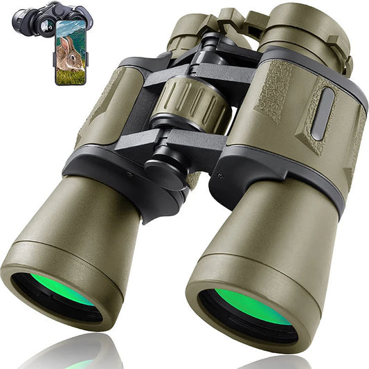 20x50 BAK4 FMC Binoculars Smartphone Adapter Hiking Hunting Outdoor Optics