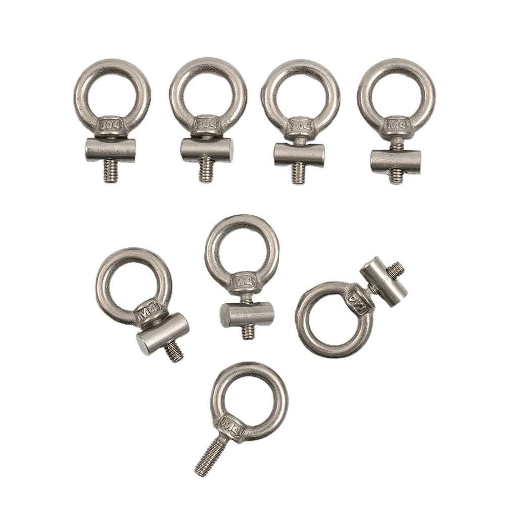 2/4/6/8pcs Awning Rail Stoppers 6mm Stops Motorhome Campervan Caravan Stainless Sliding Rail Track Lifting Ring Screw Slip Ring