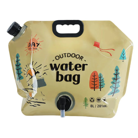 5L/10L Collapsible Water Storage Jug Bag for Camping Hiking Outdoor Use