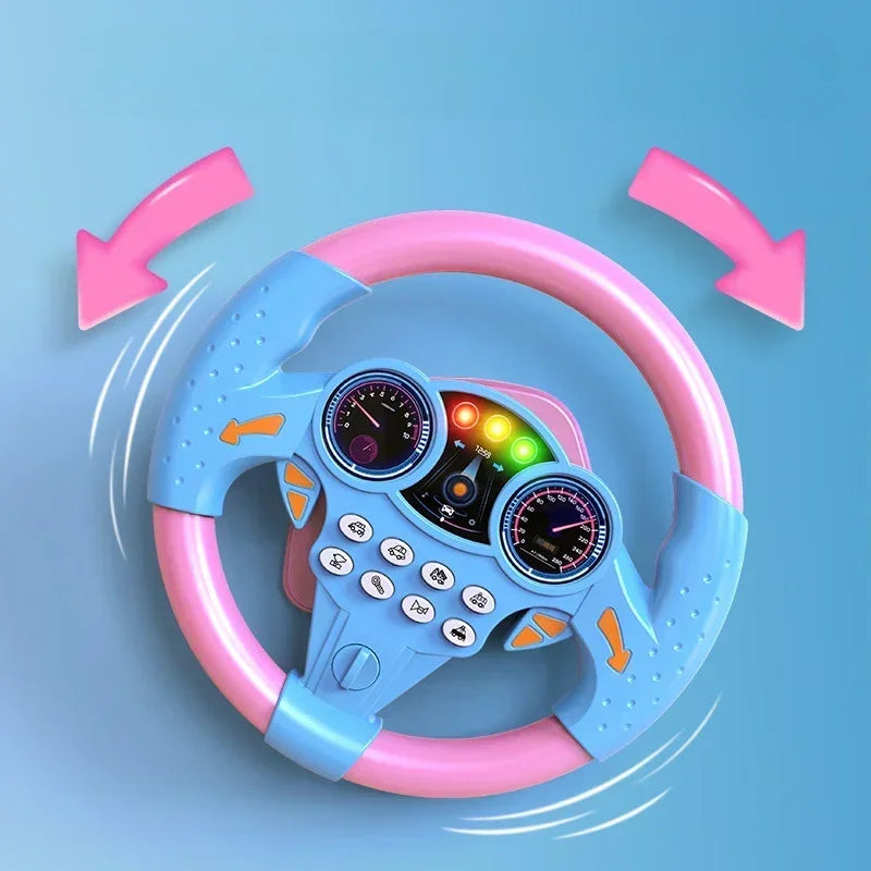 Infant Simulation Steering Wheel Toy with Lights & Sound for Stroller
