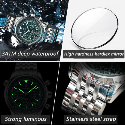 POEDAGAR Luxury Military Watch for Men Waterproof Luminous Date Chronograph Man Watch Sport Quartz Stainless Steel Men's Watches-EXPROTAS
