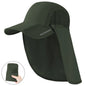 BASSDASH UPF 50+ Fishing Hat Foldable Cap with Removable Neck Flap