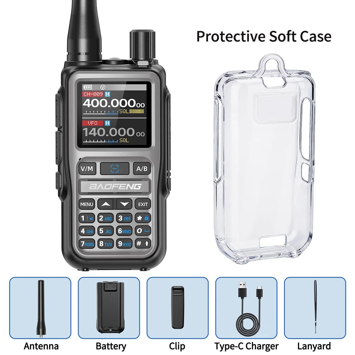 Baofeng Walkie Talkie UV-5R Mini Dual Band Bluetooth Long Range Radio