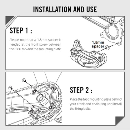 RYET MTB Chain Guide | 26–36T Bash Guard Mountain Bike Chainring Stabilizer
